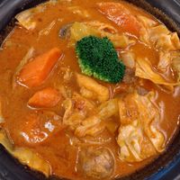 Combination laksa at Karma Tea House in Wollongong