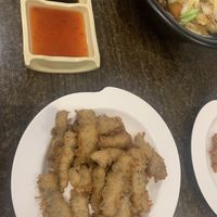 Crispy ‘chicken’ - not fantastic but pretty good  at Karma Tea House in Wollongong