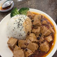 Mapo tofu rice at Karma Tea House in Wollongong