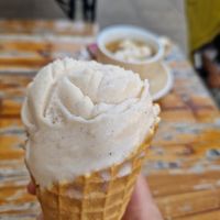 Vegan vanilla ice cream at Black Milk in Manchester