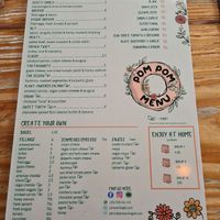 Menu at Pom Pom Bagels in Lagos