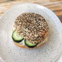  at Pom Pom Bagels in Lagos