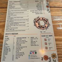 Menu   at Pom Pom Bagels in Lagos