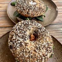   at Pom Pom Bagels in Lagos