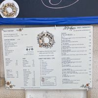 menu as of March 2024  at Pom Pom Bagels in Lagos