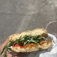   at Pom Pom Bagels in Lagos