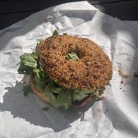   at Pom Pom Bagels in Lagos