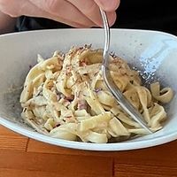 Carbonara mit Tofu vegan  at Meerzeit in Heringsdorf