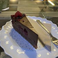 chocolate raspberry cake  at Tree Sisters in Prague