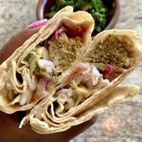 Falafel sandwich  at CedarLand in Dayton