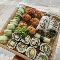 Creative Sushi dinner tray  at Yumii in Luxembourg City