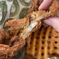 Inside of fried chickn   at Community Vegan in Austin