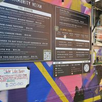 Menu at Community Vegan in Austin