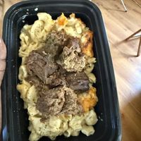 Brisket Mac and cheese  at Community Vegan in Austin