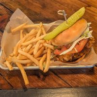Grilled oyster mushroom burger at COMMUNITY Kitchen + Taproom in Austin