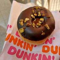 Chocolate donut at Dunkin' in Mannheim