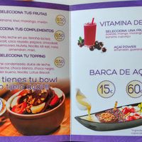 Carta de açai  #Veganuary at Sensaciones Carpe Diem in Ferrol