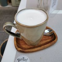 Soy milk at Biomio Brunch Ecológico in Sevilla