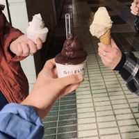 Vegan chocolate ice cream  at Gioelia in Sevilla