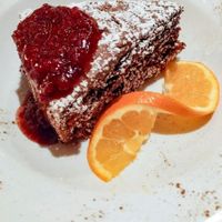 Vegan Chocolate Cake at The Press Restaurant in Claremont