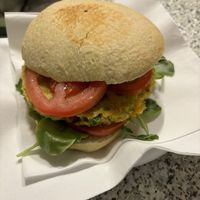 Disappointing vegan burger   at Bar Nunzio in Corniglia