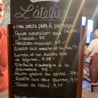 Menu 1 at L'Atelier in Murol