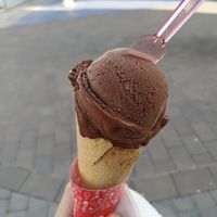 Helado vegano de chocolate negro at La Xixonenca in L Ampolla