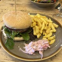 Vegan burger  at Prince Llewelyn Hotel in Beddgelert