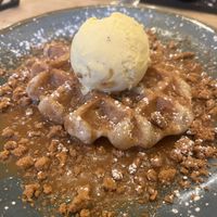 Biscoff waffle   at Prince Llewelyn Hotel in Beddgelert