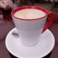 Really good coffee, according to my wife - this is a decaf oat milk latte (September 2021) at Strawberry Moon in Thurstaston