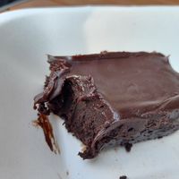 Fudgy glutenfree vegan brownie at The Real Coffee Stop in Beddgelert