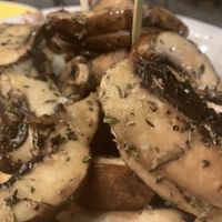 Sautéed portobello mushrooms  at La Garrina Natural Wine Bar in Girona