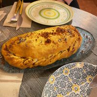 Huge vegan empanadaas  at La Garrina Natural Wine Bar in Girona