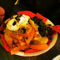 Nachos at La Garrina Natural Wine Bar in Girona