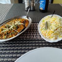 Tarka Dal and pilau rice at Maharaj in Mallorca