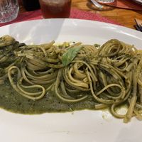 Linguine with basil pesto at Ahora Si in Samara