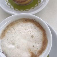 Cappuccino di soia, pasticciotto vegano 🌱   at Martinucci in Gallipoli