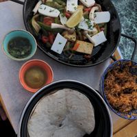Fajita with Tofu and vegan cheese at Majestic in Crete