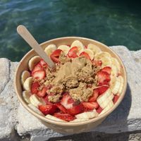 Smoothie bowl  at Juicy Point in Naxos