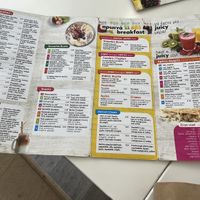 Menu with more on back  at Juicy Point in Naxos