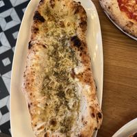 Garlic Bread with vegan mozzarella   at Salerno Pizza in Edinburgh