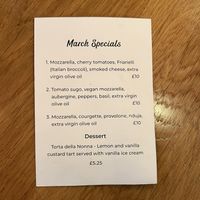 March Specials Menu  at Salerno Pizza in Edinburgh