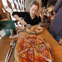 Veggie pizza at Salerno Pizza in Edinburgh