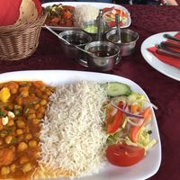 Chickpeas with rice  at Restaurant India in Weimar