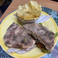 Burger with Bean Patty   at Pimpinelas Coffe Shop Vegetariano in Santa Cruz Madeira