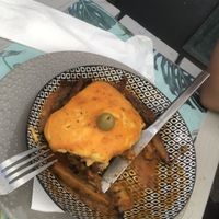 Vegan francesinha   at Pimpinelas Coffe Shop Vegetariano in Santa Cruz Madeira