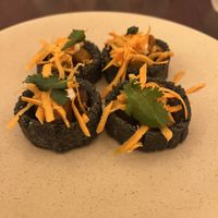 Plantain sopes  at La Kombucheria in Merida