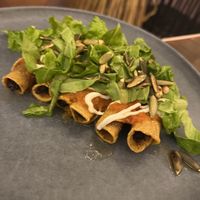 Pumpkin flautas   at La Kombucheria in Merida