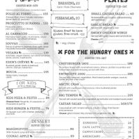 Menu as of september 2021 at Pub Eden in Kiruna