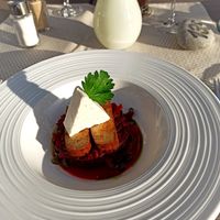 Rote Bete Carpaccio mit Räuchertofu at Restaurant Knoblauch in Friedrichshafen